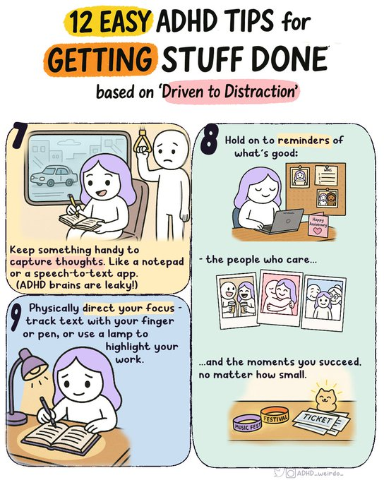 Tip 7: Keep something handy to capture thoughts. It suggests, 