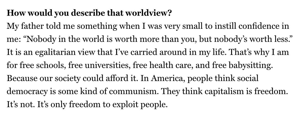 -How would you describe that worldview?
My father told me something when I was very small to instill confidence in me: