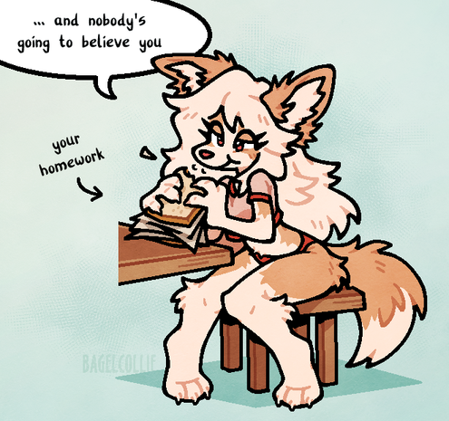 your border collie gf eating your homework