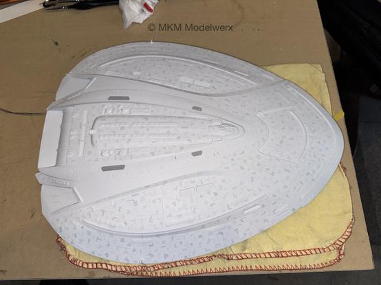 Lightest grey sprayed over the entire model to blend everything together.